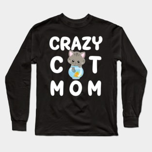 Crazy Cat Mom Long Sleeve T-Shirt